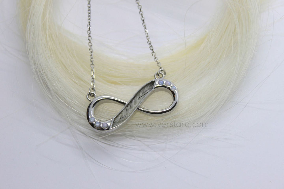 custom horsehair necklace, horsehair opals, horse hair memorial necklace, custom horsehair keepsake, best horsehair jewelry