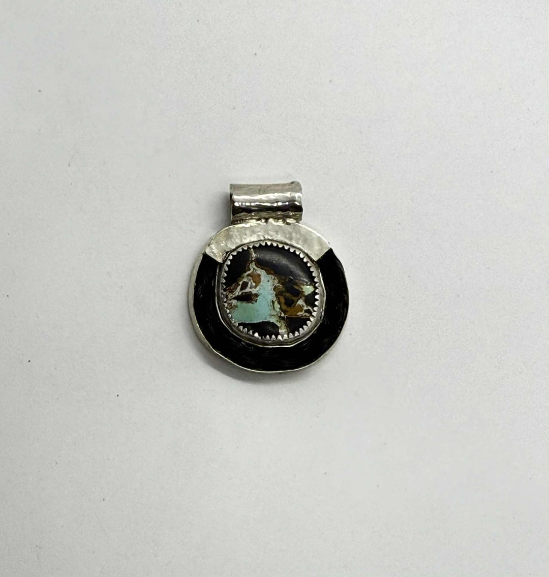 Blackjack Turquoise Circle Pendant