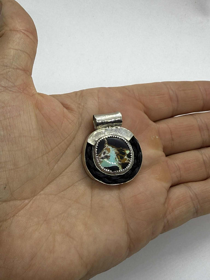 Blackjack Turquoise Circle Pendant