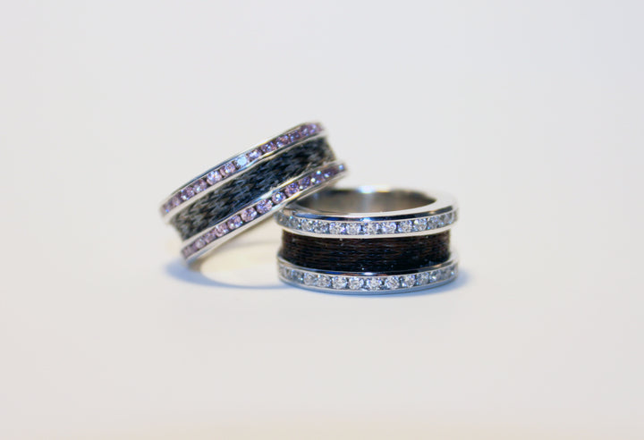 horsehair rings, horse hair jewelry, horse hair ring, horsehair jewelry, diamond horsehair ring, horse hair ring, custom horse hair ring with diamonds, horse hair keepsake ring, horse hair canada