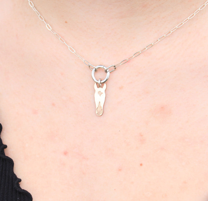 Custom Horse Head Charm Necklace