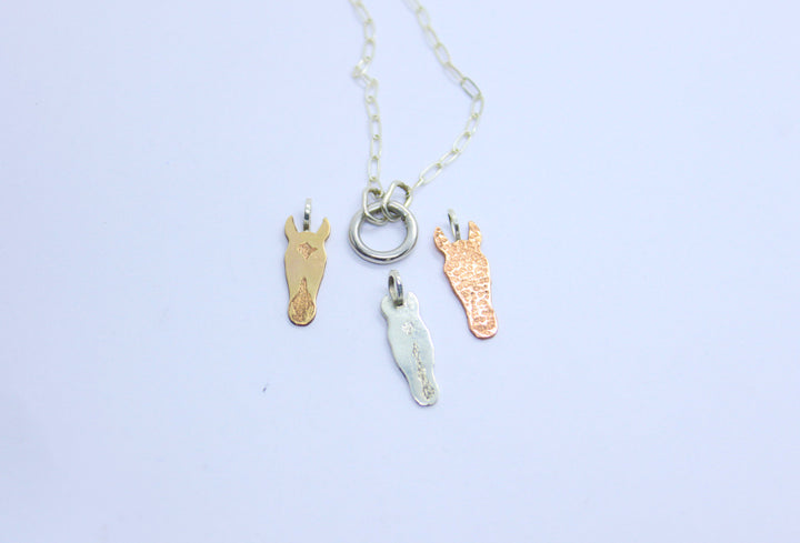 Custom Horse Head Charm Necklace