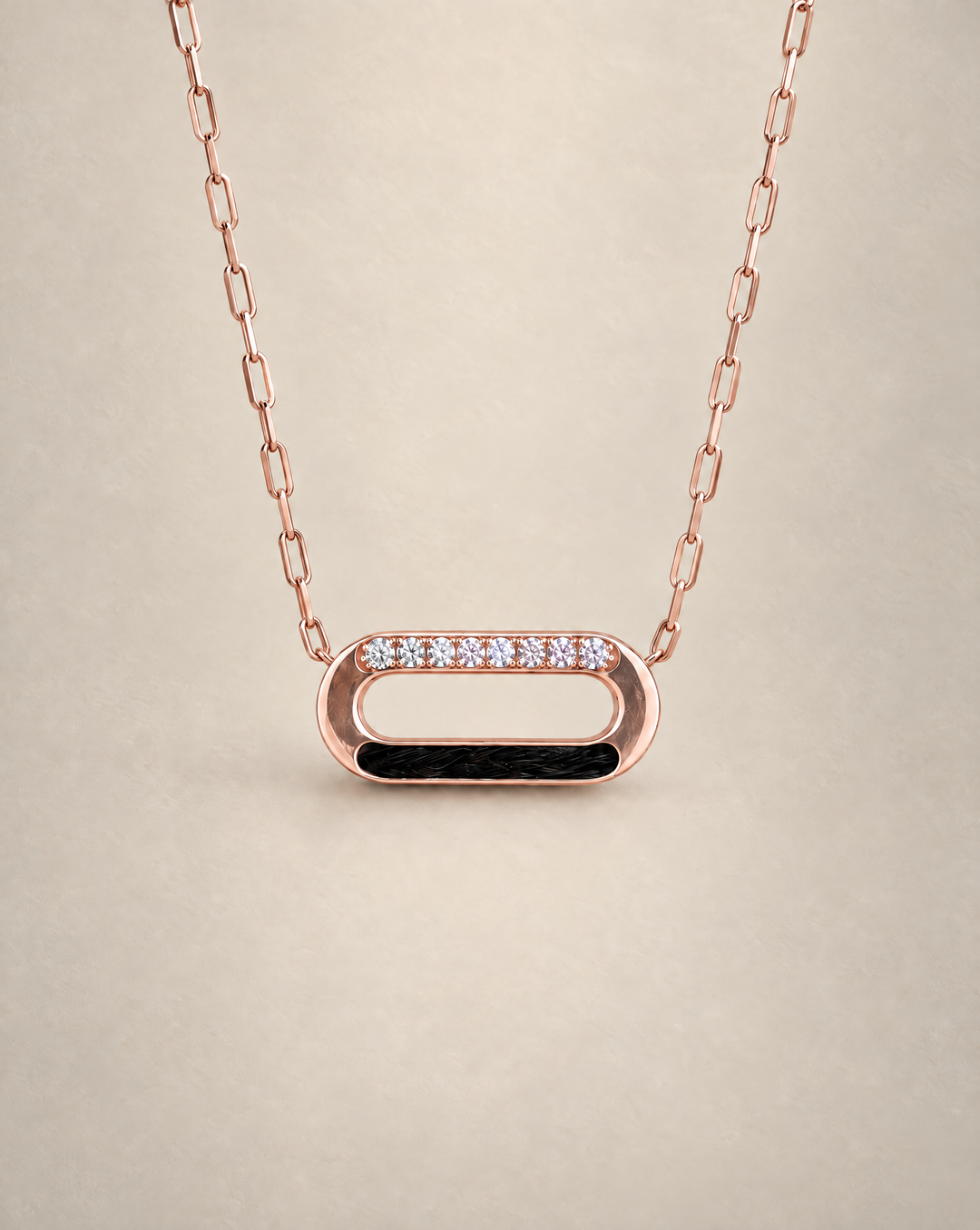 Diamond Paperclip Pendant