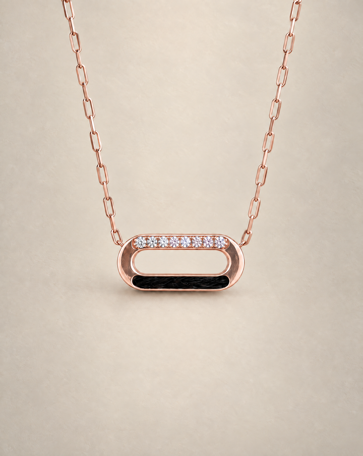 Diamond Paperclip Pendant