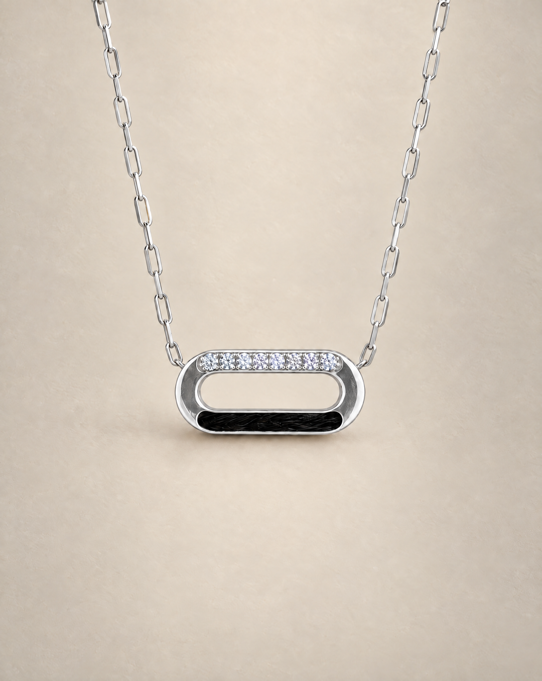 Diamond Paperclip Pendant