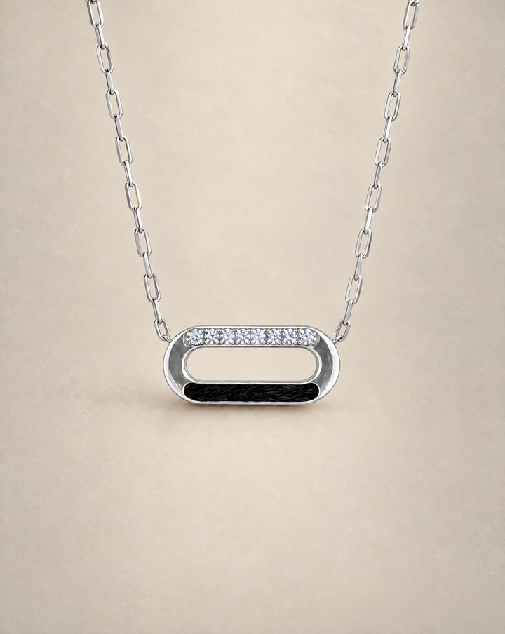 Diamond Paperclip Pendant