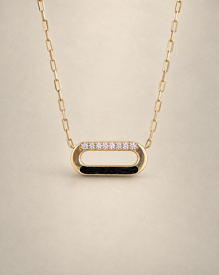 Diamond Paperclip Pendant