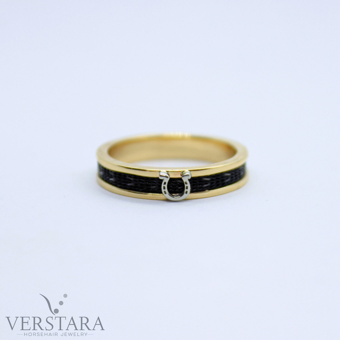 Tiny Horseshoe Horse Hair Ring – Verstara - Fine Equestrian Jewelry